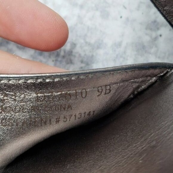 Cole Haan | Gunmetal Gray Silver Espadrille Wedge Sandals - Picture 5 of 10